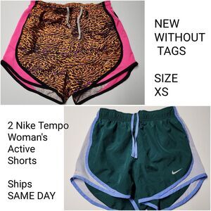 LOT of 2 Nike Tempo Dri-Fit Lined Woman's Active Gym Running Shorts Size XS NWOT